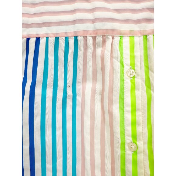 Vilagallo Women's NEON Stripe Shirt Dress - Picture 6 of 9